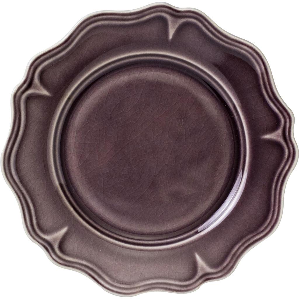 Minoru Pottery Floraison 130 Plate, Purple