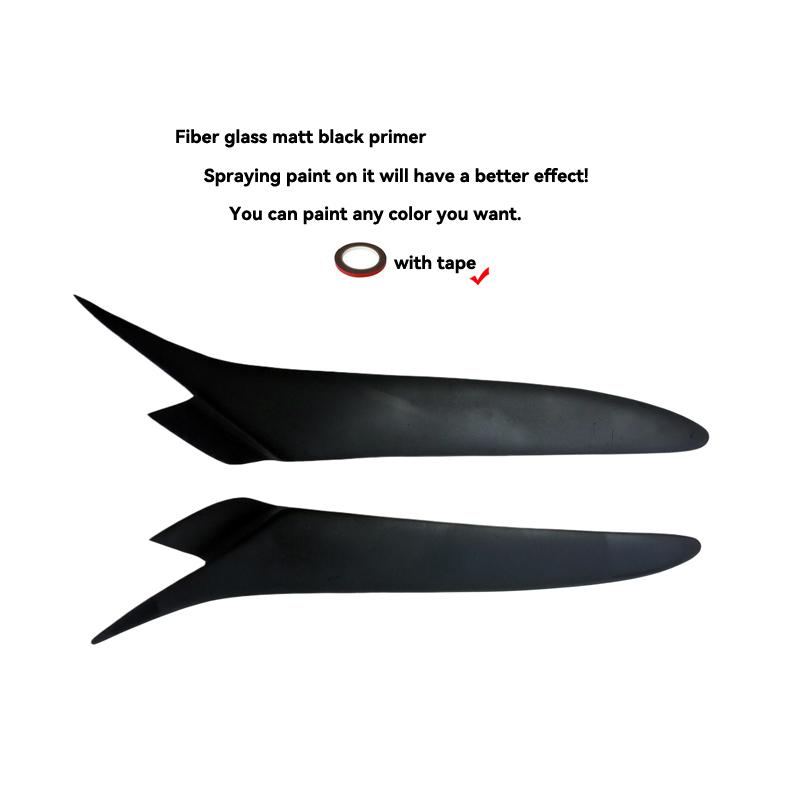 Real Carbon Fiber Headlight Eyebrows Cover for Mazda RX8 2004 - 2007 RX-8 Fiber Glass Matt Black Primer Front Lamp Eyelids