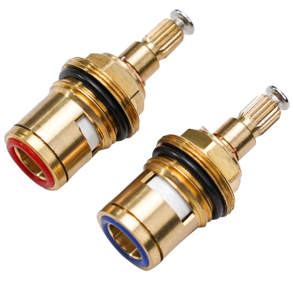 Kitchen Tap Valve Quarter Turn Insert Anti-clockwise Brass