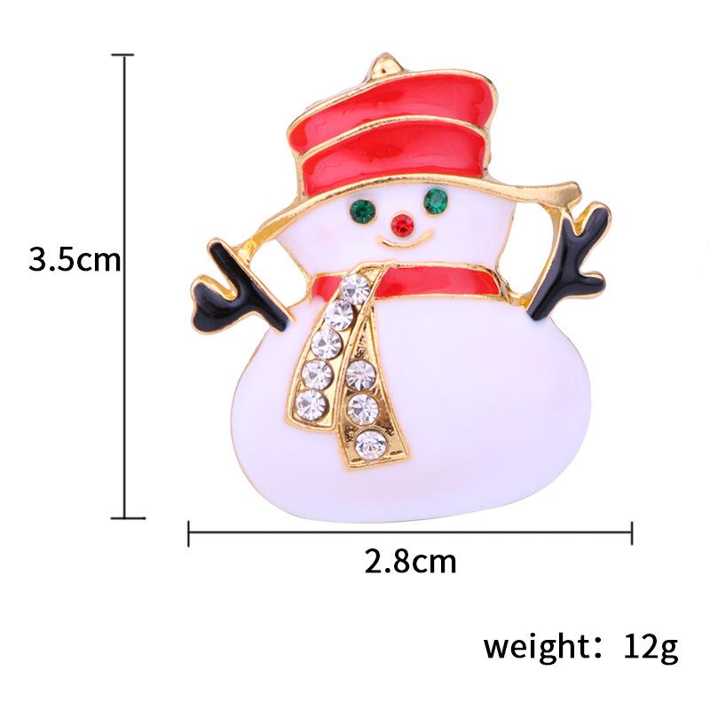 Weihnachtsbroschen Set Baum Weihnachtsmann Schneemann Schlittenglocke Stiefel Anstecknadel für Weihnachts-Pullover Dekoration Körperaccessoires