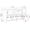 Sideboard Black 135 x 39 x 73.5 cm Cold Rolled Steel