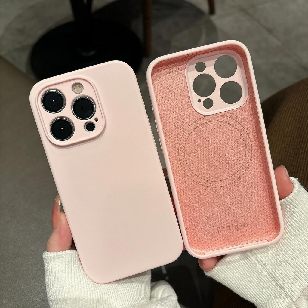 Original Liquid Silicone For Magsafe Case For iPhone 17 16 15 14 12 13 17 Pro Max Air Magnetic Wireless Charge Soft Skin Cover