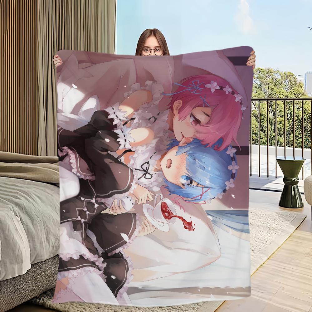 Re Zero Rem Printed comfortable and soft sofa, living room bed, bedroom blanket suitable for travel and gifts