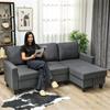 Three-Seater Storage Sofa Bed - Charcoal Grey
