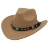 Riveted Western Cowboy Felt Fedora Hat