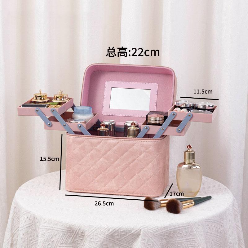 Large Capacity Advanced PU Leather Makeup Bags Fashion  Women's Travel Multiple Models Portable Makeup Box Portable Storage Bags