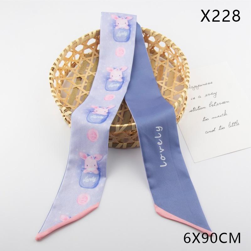 Seidentuch Schleife für Tasche Lang Vielseitig Streamer Gebundenes Haar Damenband Haarschmuck Stirnband