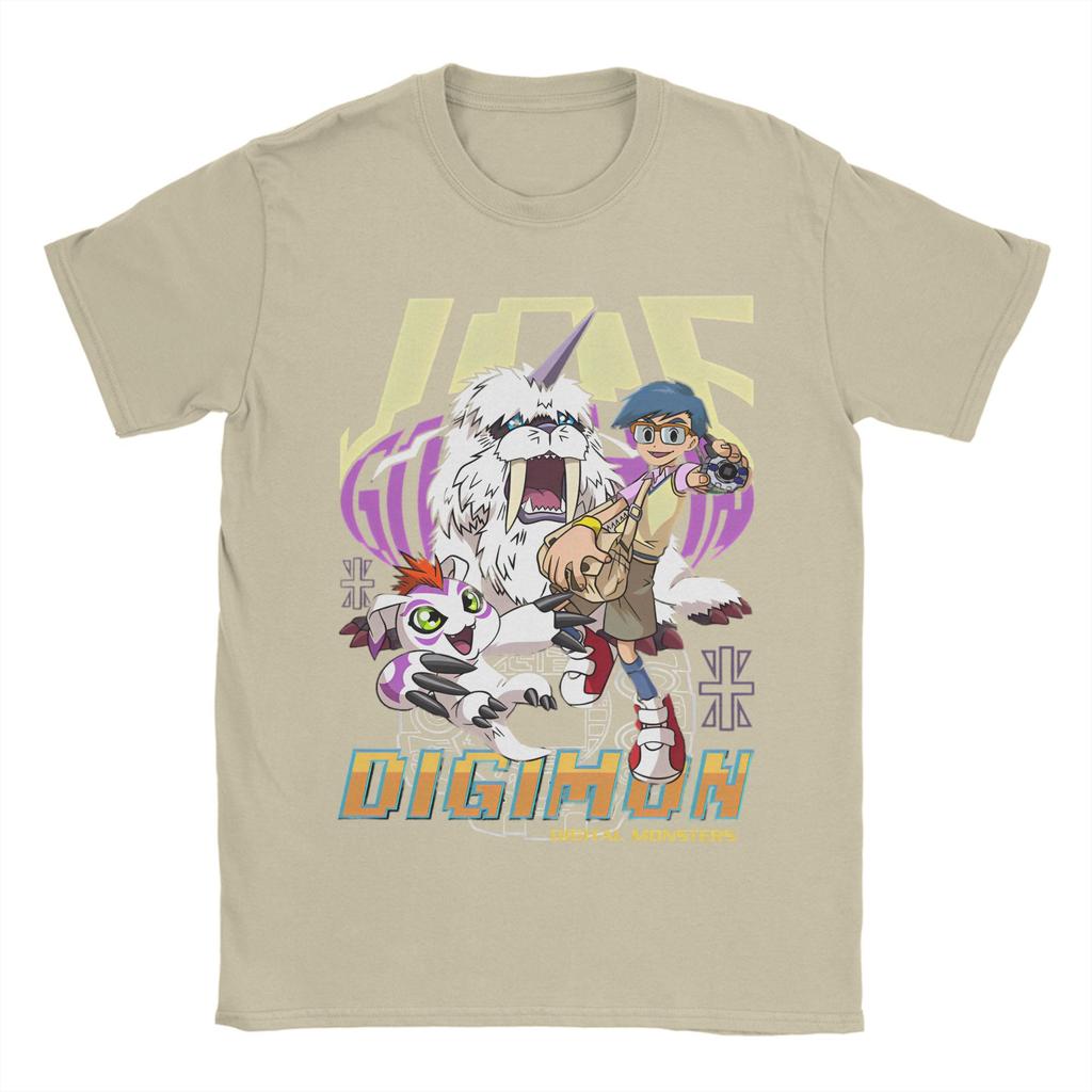 Awesome Digimon Kido Jo Gomamon T-Shirts Men Women O Neck Cotton T Shirts Monster Anime Short Sleeve Tee Shirt Plus Size Merch