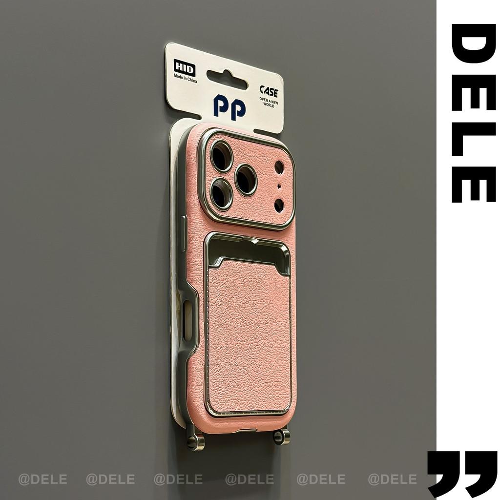 Fashion Versatile Card Slot Wallet PU Leather Bracket Case For iPhone 17 ProMax 13 15 16 Plus 14  Business Po Clip Cover