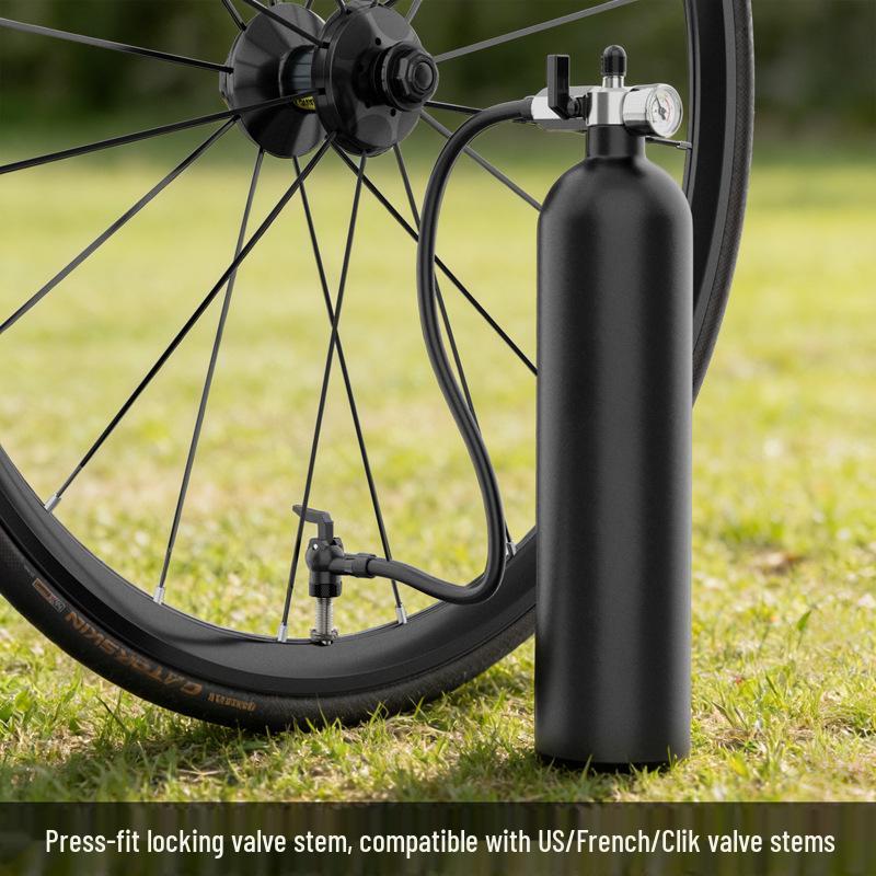 High-Pressure Recyclable Air Tank for Fast Bicycle Tire Inflation