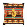 Fashion Kokopelli The Flute Player Throw Pillow Case Home Decorative Aboriginal Tribal Pattern Cushion Cover 40x40 Pillowcover