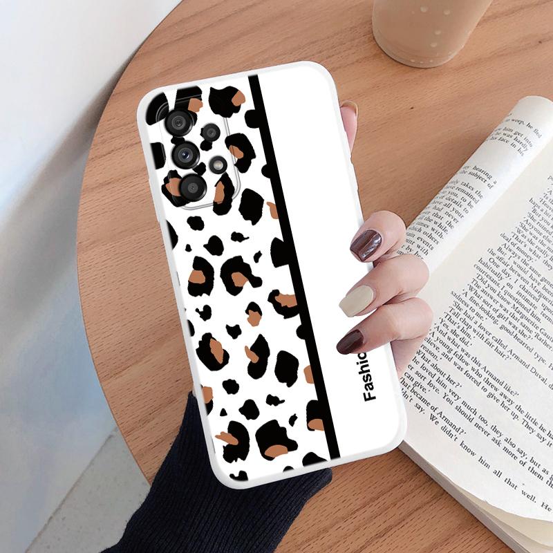 Leopard Print Phone Case For Samsung Galaxy A53 5G Protection Back Cover Soft Silicone Fundas For Samsung A56 A36 A54 A16 Cute