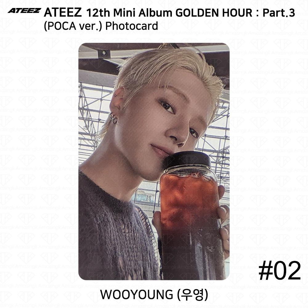 

ATEEZ 12-й мини-альбом Golden Hour Part.3 версия POCA. Официальная фотокарточка QR-карта Wooyoung - Photocard #2
