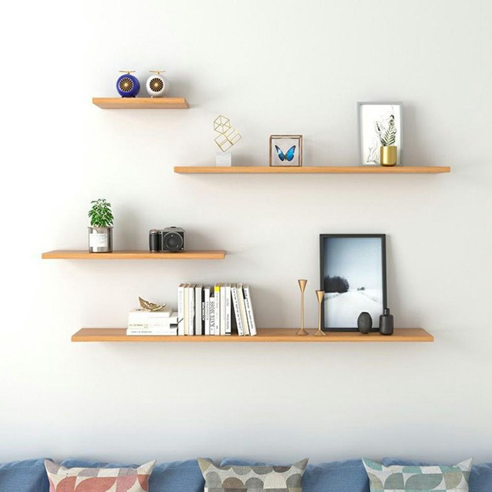 30cm Floating Wall Shelf Decorative Wooden Bookshelf for Living Room Bedroom Display Rack