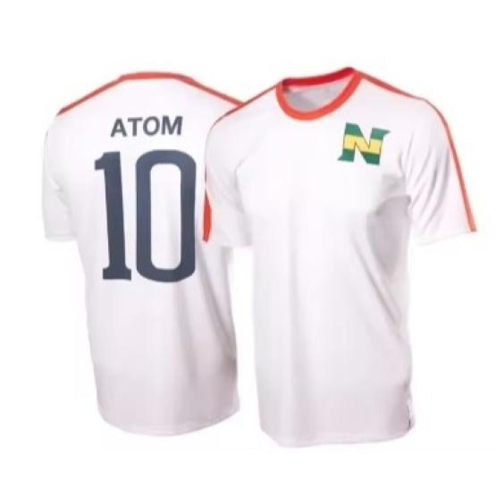 Cosplay Captain Tsubasa Atom Hutton Football Soccer T-Shirt Jersey Japan Cartoon Animation Print Breathable Quick Dry Vintage Short Sleeve Uniform