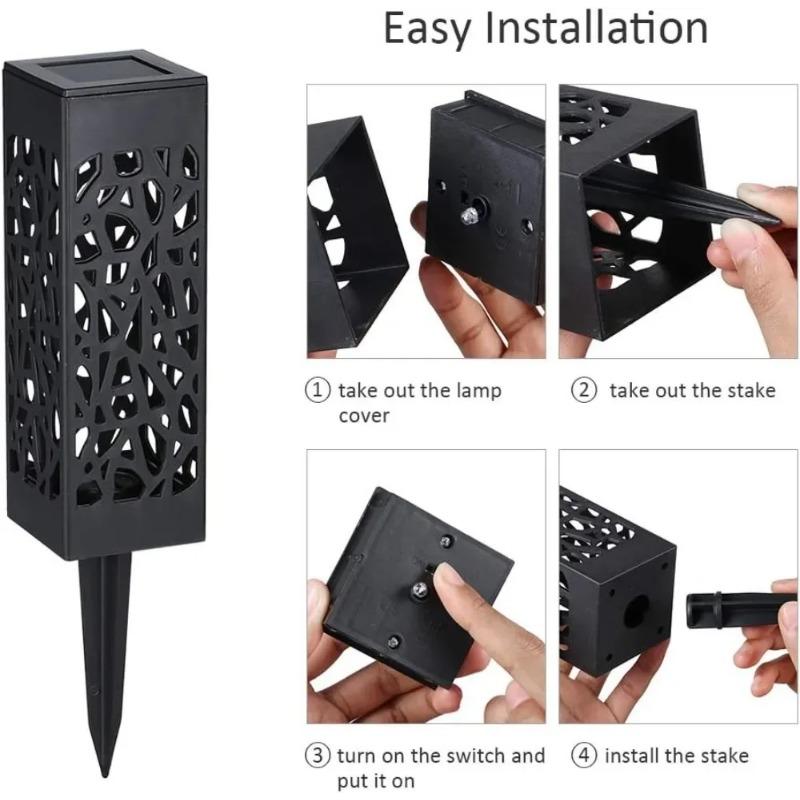 1000MAH Outdoor Solar Light Waterproof Garden Lawn Lamp for Park Landscape Courtyard Balcony Decoration Solar Retro Buried Path Light