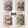 Space-Saving Suction Cup Bathroom Shelf No Drilling Required Strong Triangular Rack with Hooks Suitable for Shower And Toilet