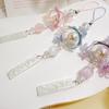 Artistic Jellyfish Wind Chime & Glass Lily Pendant: Phone Chain, Car Hanging, Bag Charm, Event Gift.