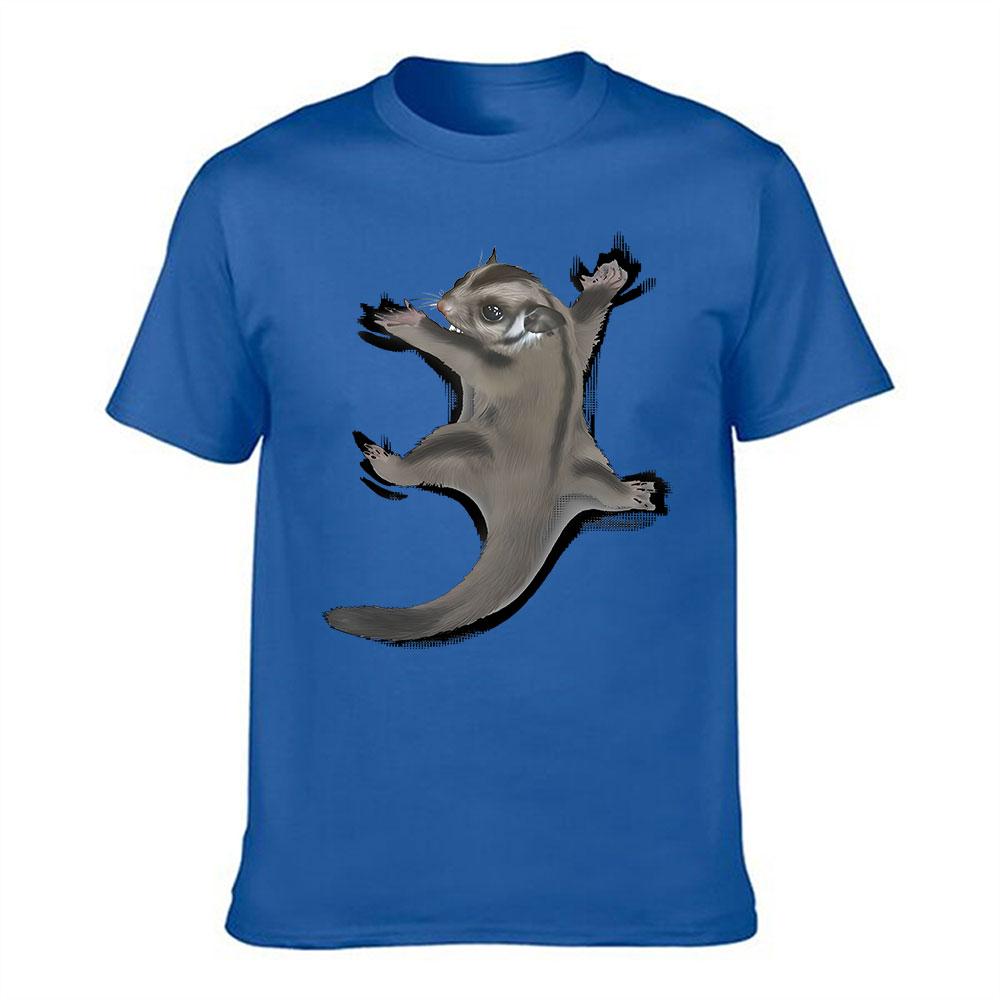 Unisexs Cotton TShirt with Cute Sugar Glider Print Casual Crew Neck Short Sleeve Tee for Daily Wear