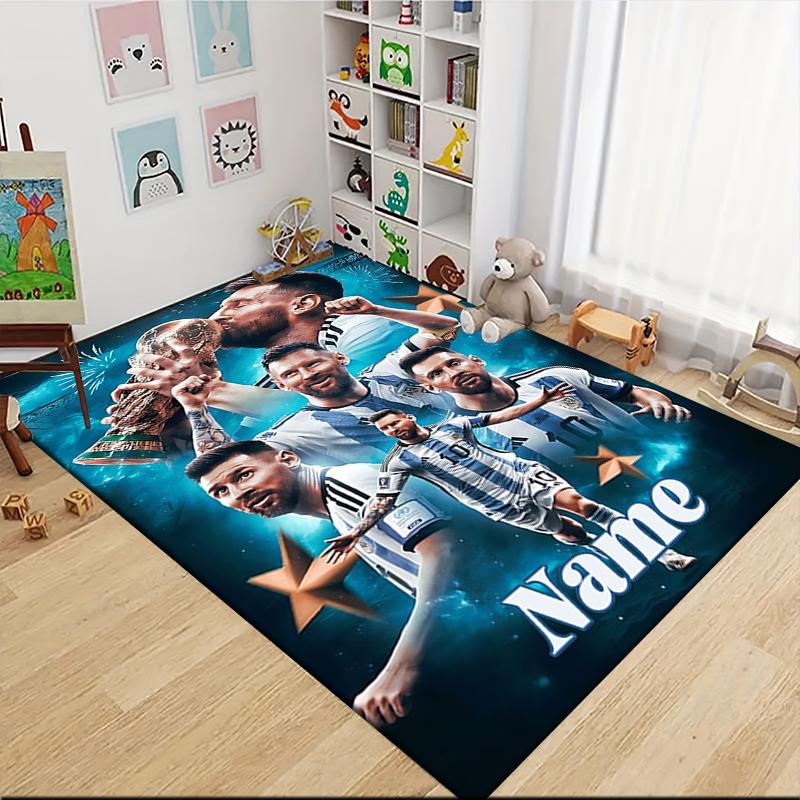 Custom Name Argentina Football Celebration Carpet Rug Customizable Soft Washable Anti-Slip Home Living Room Sofa Mats Personalized Rug. 0909411
