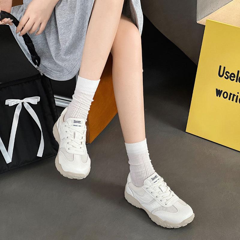 Leather mesh breathable German training shoes women's summer new versatile soft-soled Forrest Gump shoes sports and leisure board shoes