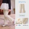 JELLYBABY Girls' Pearl Bow Flare Leggings