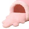 Bed for Indoor Cats Removable Cushion Cozy Cave Cartoon House Sleep Small Kitten Warm