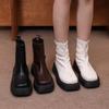 Women's Ankle Boots New 2026 Retro British Platform Short Boots Autumn High-quality Fashion Retro PU Leather Botas Para Mujer