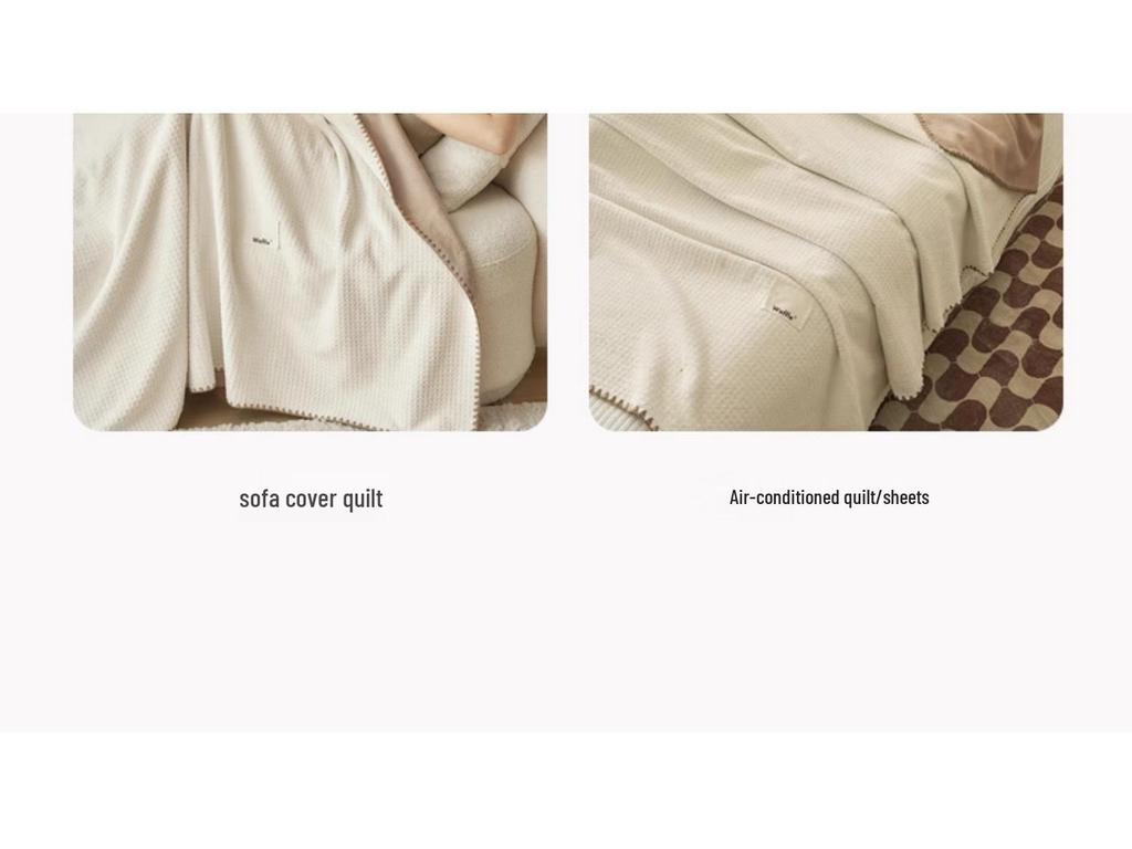 Thickened Coral Fleece Winter Blanket - Warm Office Nap Shawl for Sofa or Bed