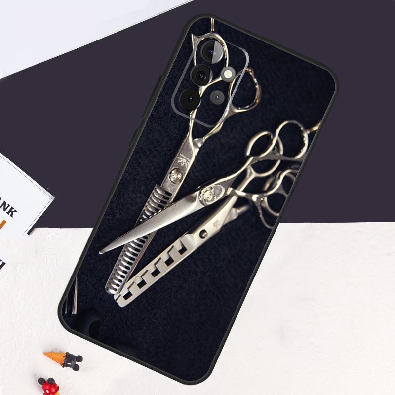 Hair Stylist Scissors Brush Switch Case For Samsung Galaxy A13 A35 A15 A55 A53 A33 A36 A56 A26 A16 A22 A32 A52 A54 A34 A05 A06