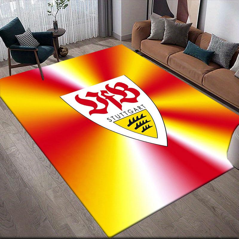 VFB Logo Flanell Teppich, Heim Sofa Dekoration für Wohnzimmer & Schlafzimmer, Rutschfeste Spiel Flanell Bodenmatte für Spielzimmer