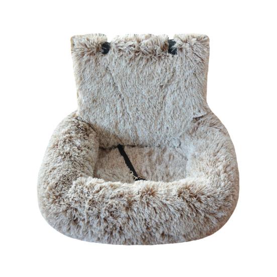 Dog Car Seat Soft Washable Pet Booster Car Seat with Safety Leash Plush Velvet Puppy Car Travel Carrier Bed for Small Medium Large Dogs