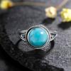 CopperRings With 10MM Round Natural Moonstones Women's Wedding Party Anniversary Fine Jewelry Ring