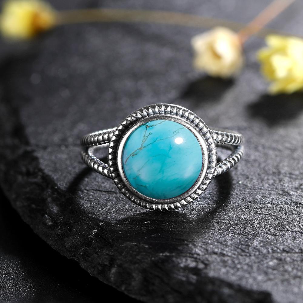 CopperRings With 10MM Round Natural Moonstones Women's Wedding Party Anniversary Fine Jewelry Ring