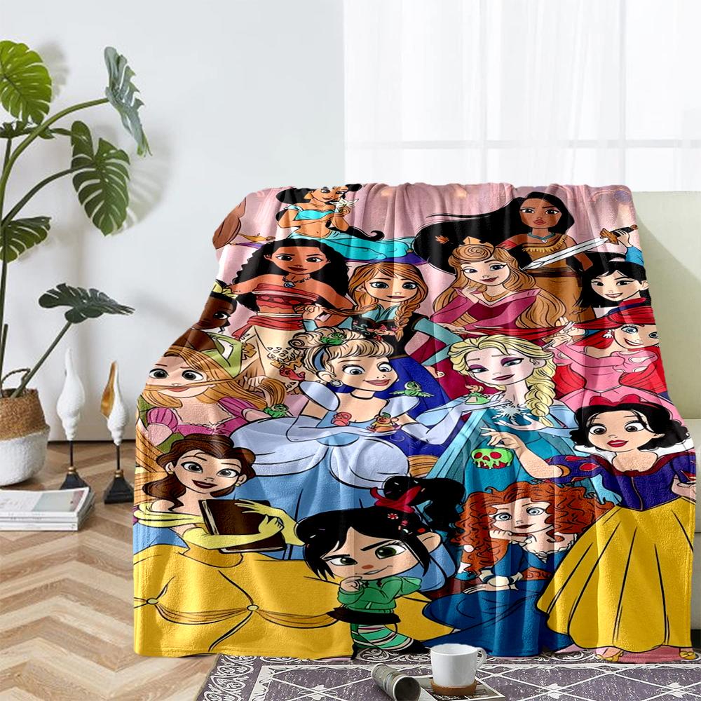 Princess Theme Printed Blanket - Perfect for Couch, Bed, Travel & Outdoor Use | Machine Washable, Cozy & Durable.