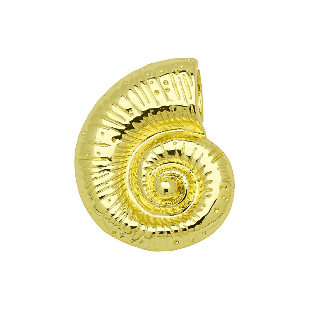 Ocean Wind Starfish Conch Copper Plated Real Gold Pendant Pendant Necklace Accessories