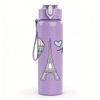 1PC Paris Eiffel Tower Hot Air Balloon 750ml Color Plastic Sports Water Bottle Leakproof Flip Straw Lid Suitable for Sports Office Home Use