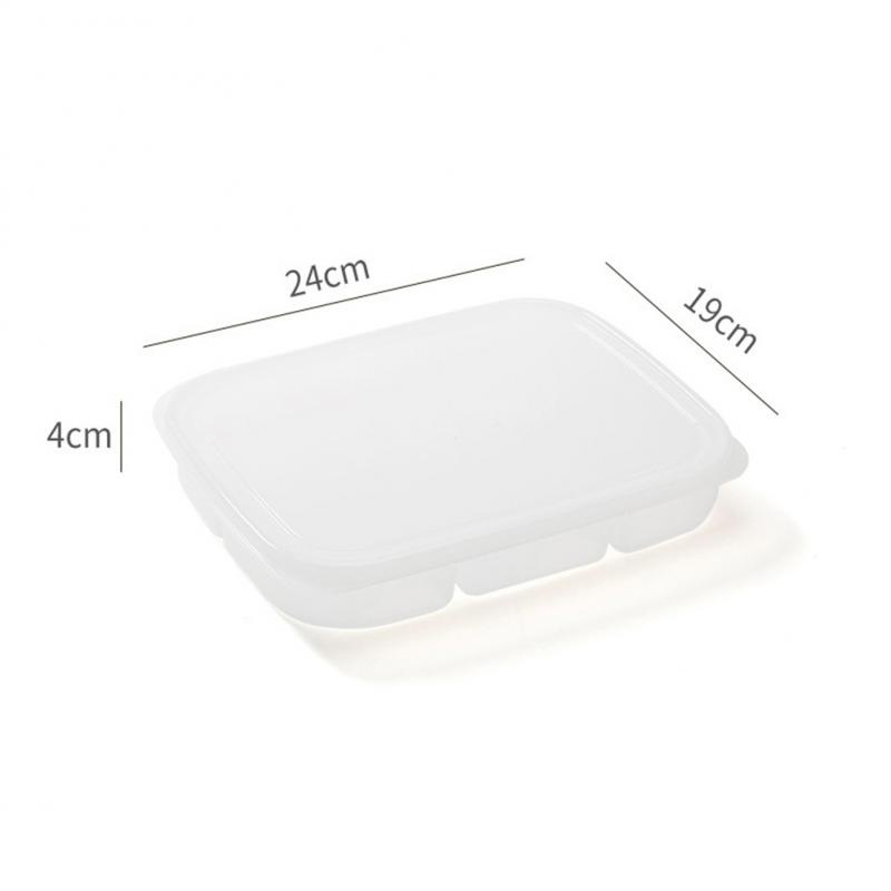 6 Grids Food Storage Box Compartment Refrigerator Freezer Organizer Kitchen Tool Fruit Vegetable Meat Fresh-Keeping Sealed Box