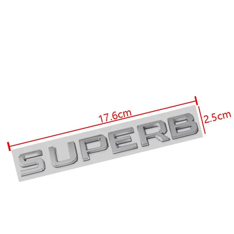 AFO1 1pcs 3D Metal High Quality Silver/black Car Letter Emblem Rear Tail Trunk Decals Badge Sticker Decal Styling For Skoda