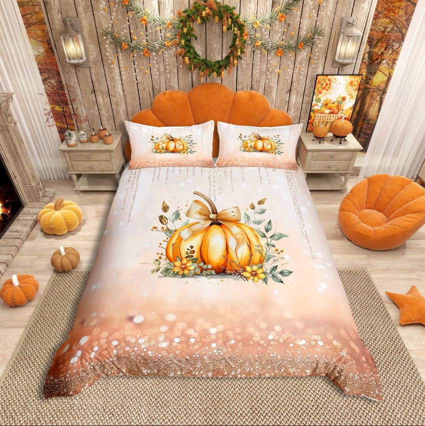 Comforter Homewish Autumn Pumpkin Thanksgiving Day For Teens Bedding Setbotanical Plants Comforter Set