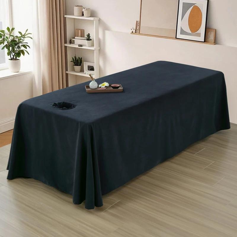 Copri lettino SPA Solido 190x300cm con Foro Amico della Pelle Lenzuolo Completo per Salone di Bellezza Tavolo da Massaggio