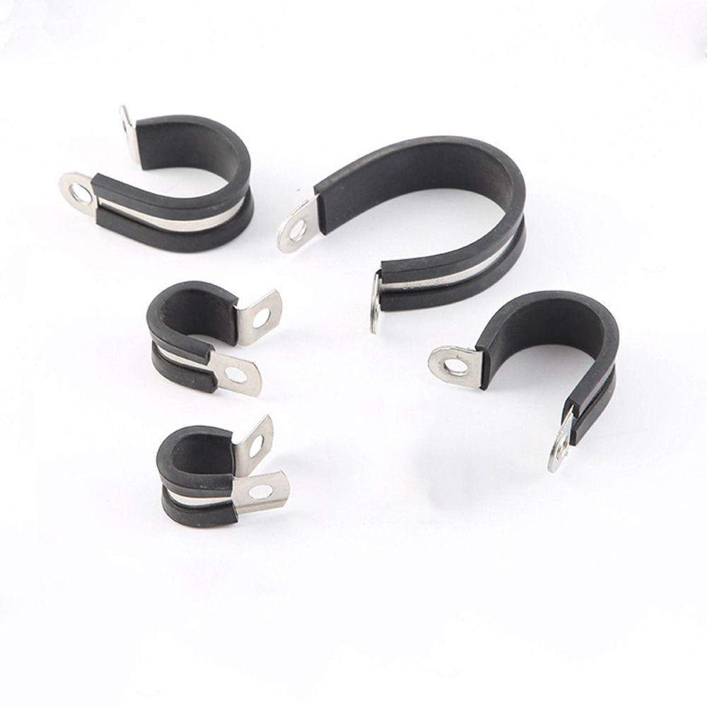 Metal Rubber Lined Clips R-type Cable Fasteners  Hardware Electrical Fittings