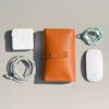PU Leather Travel Electronic Storage Bag Portable Travel Essentials Data Line Storage Pouch for Power Banks & Accessories Gifts