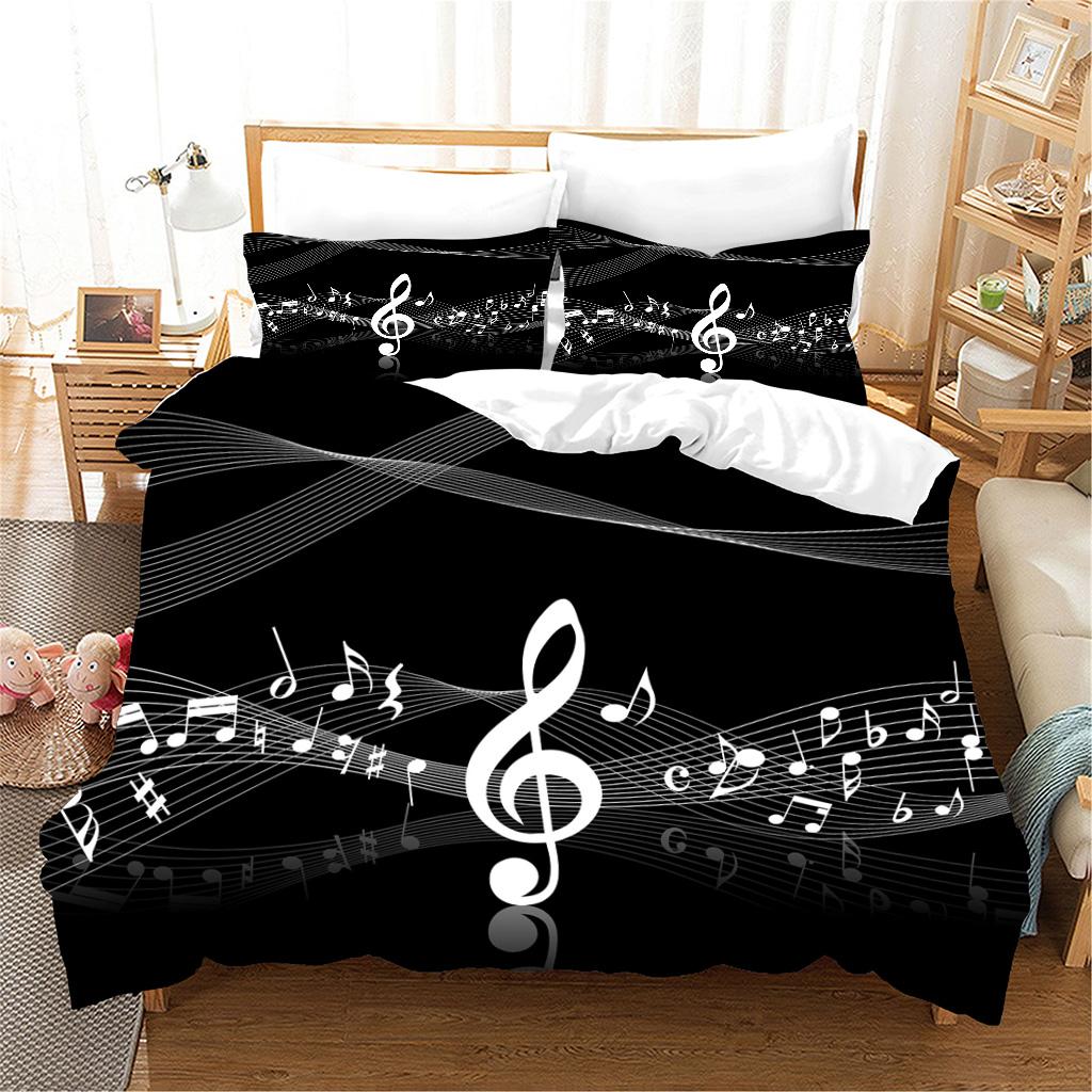 

Music Notes HD Tutte Large Постельное белье Пододеяльник 90 Матовый Ткань Материал EU single(135x200cm)