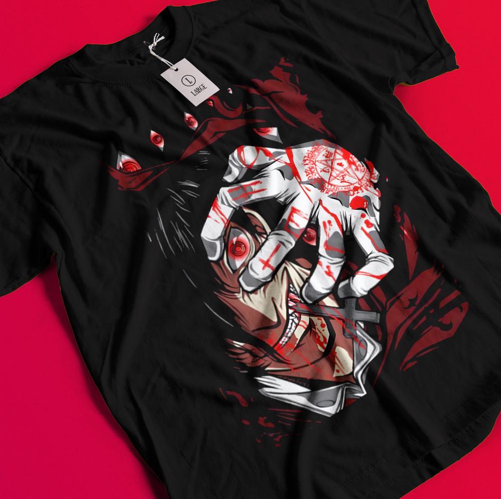 

Hellsing Shirt Alucard Tshirt Seras Victoria T-Shirt Vampire Tee Anime Dracula BB873 M