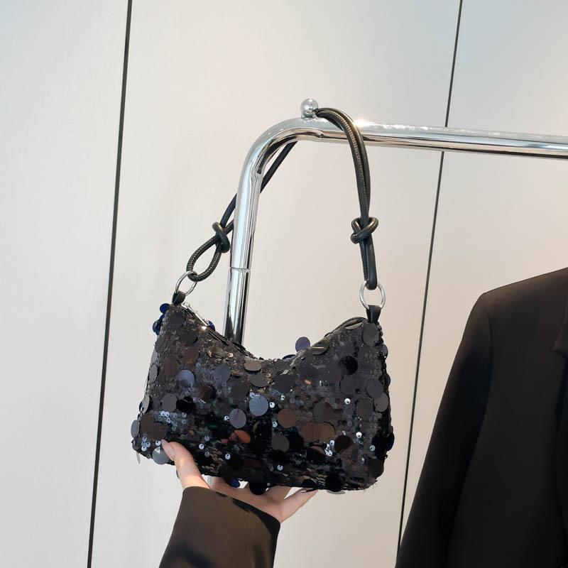 Summer new armpit bag sequin bag fashion trend versatile shoulder bag large capacity handbag dinner shoulder bag