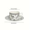 1 Set Tea Cups and Saucers, Cappuccino Cups, Coffee Cups, White Tea Cup Set, British Coffee Cups, Porcelain Tea Set, Latte Cups