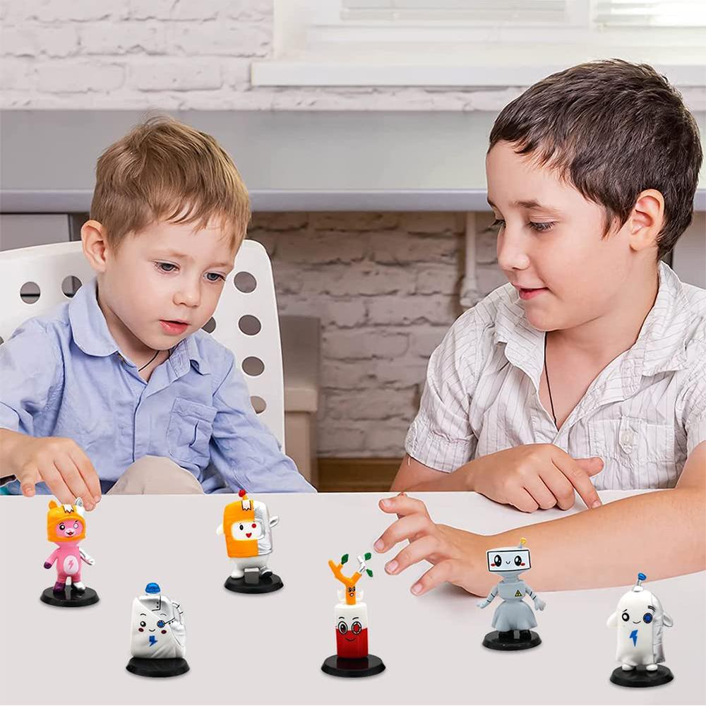 6ks akční figurky Lankybox pro děti na ozdobení dortu na narozeninovou oslavu