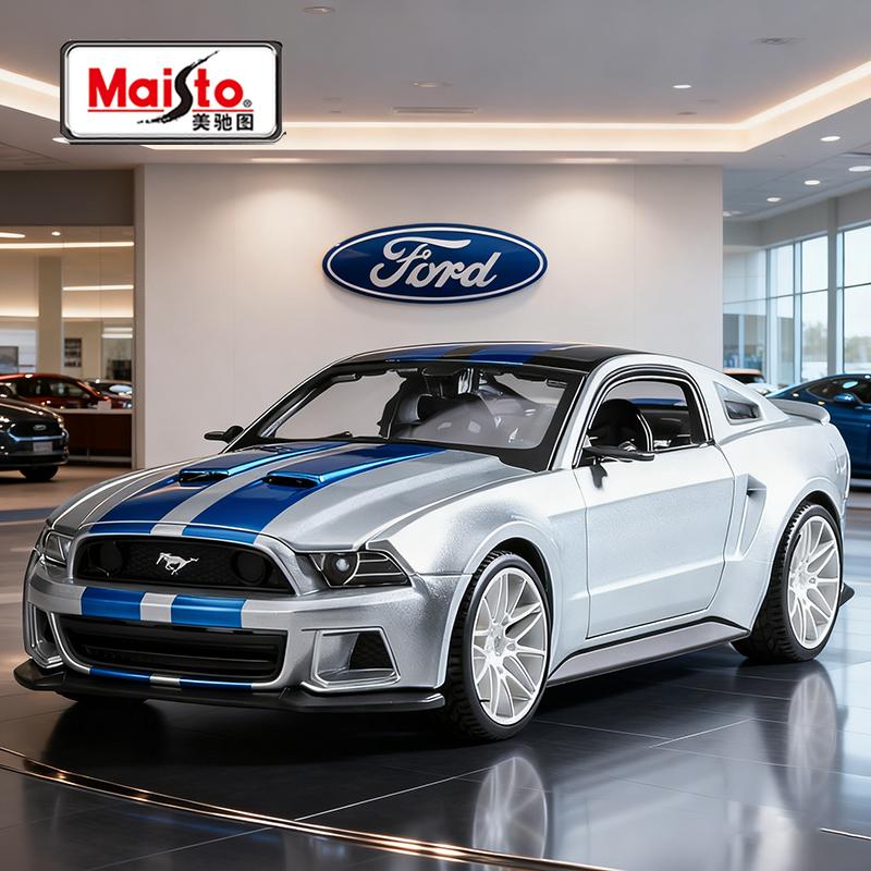 

Maisto 1:24 Ford Mustang Street Racer Alloy Car Diecasts & Toy Vehicles Car Model Miniature Scale Model Car Toys For Children срібний