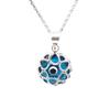Mystic Jewels By Dalia - Böser Blick Kristall und 925 Sterling Silber Halskette - Türkisches Auge Filigran - Für Männer und Frauen